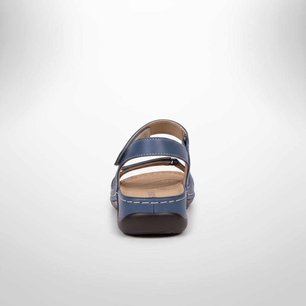 Blue sandal on a white background