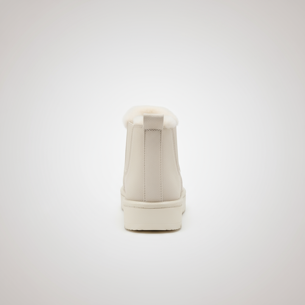 White sneaker on a light gray background