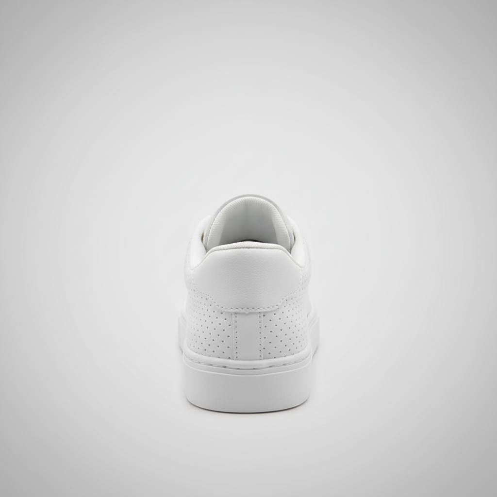 White sneaker on a light gray background