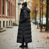 Long Quilted Oversized Hooded Puffer Jacket