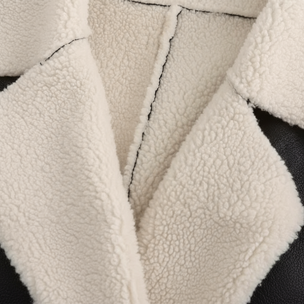 Close-up of textured beige fabric with a black background