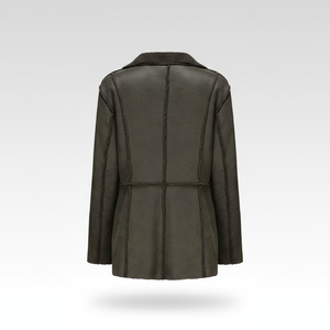 Green coat on a white background