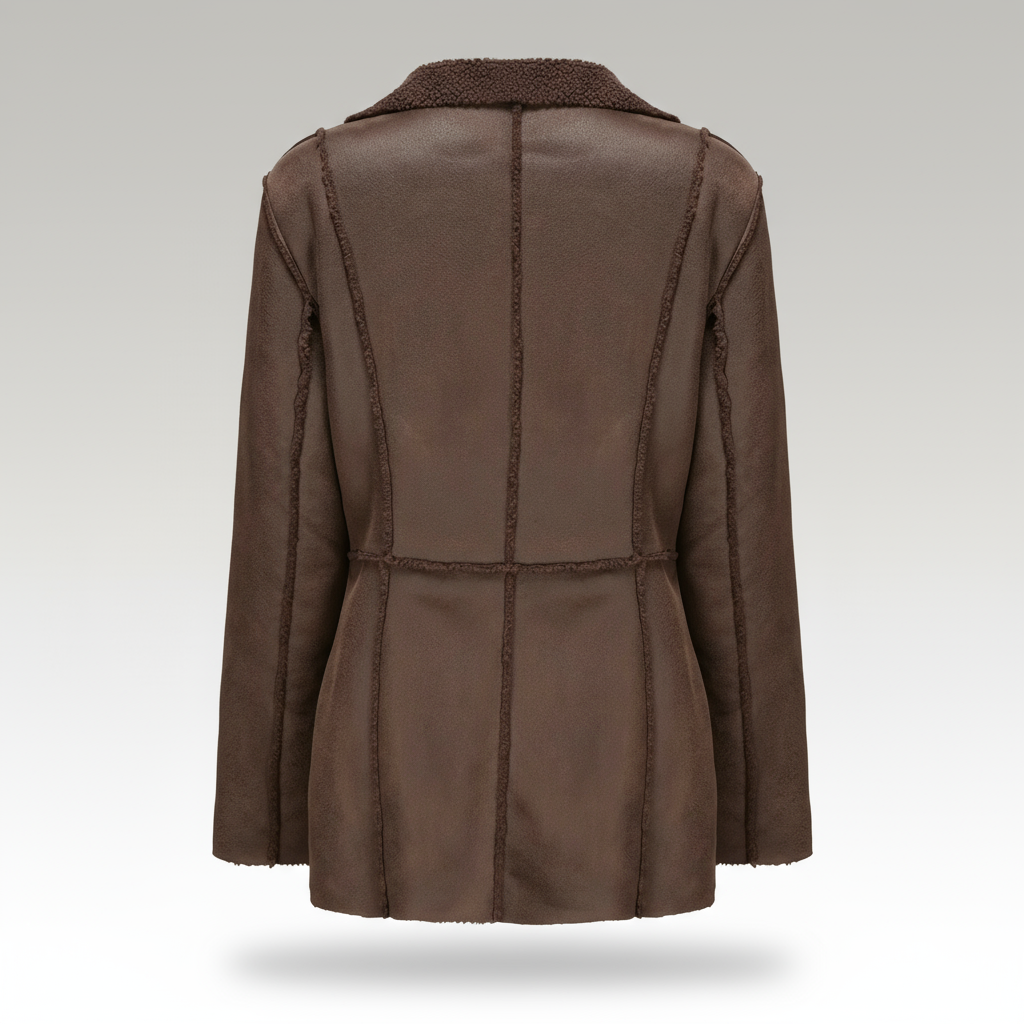 Brown jacket on a gray background