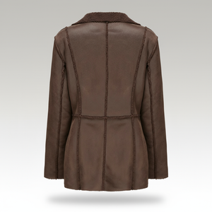 Brown jacket on a gray background