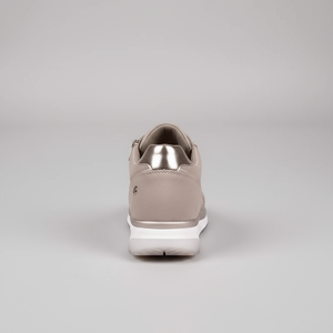 Gray sneaker on a light gray background
