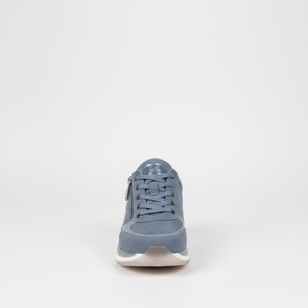 Blue sneaker on a white background