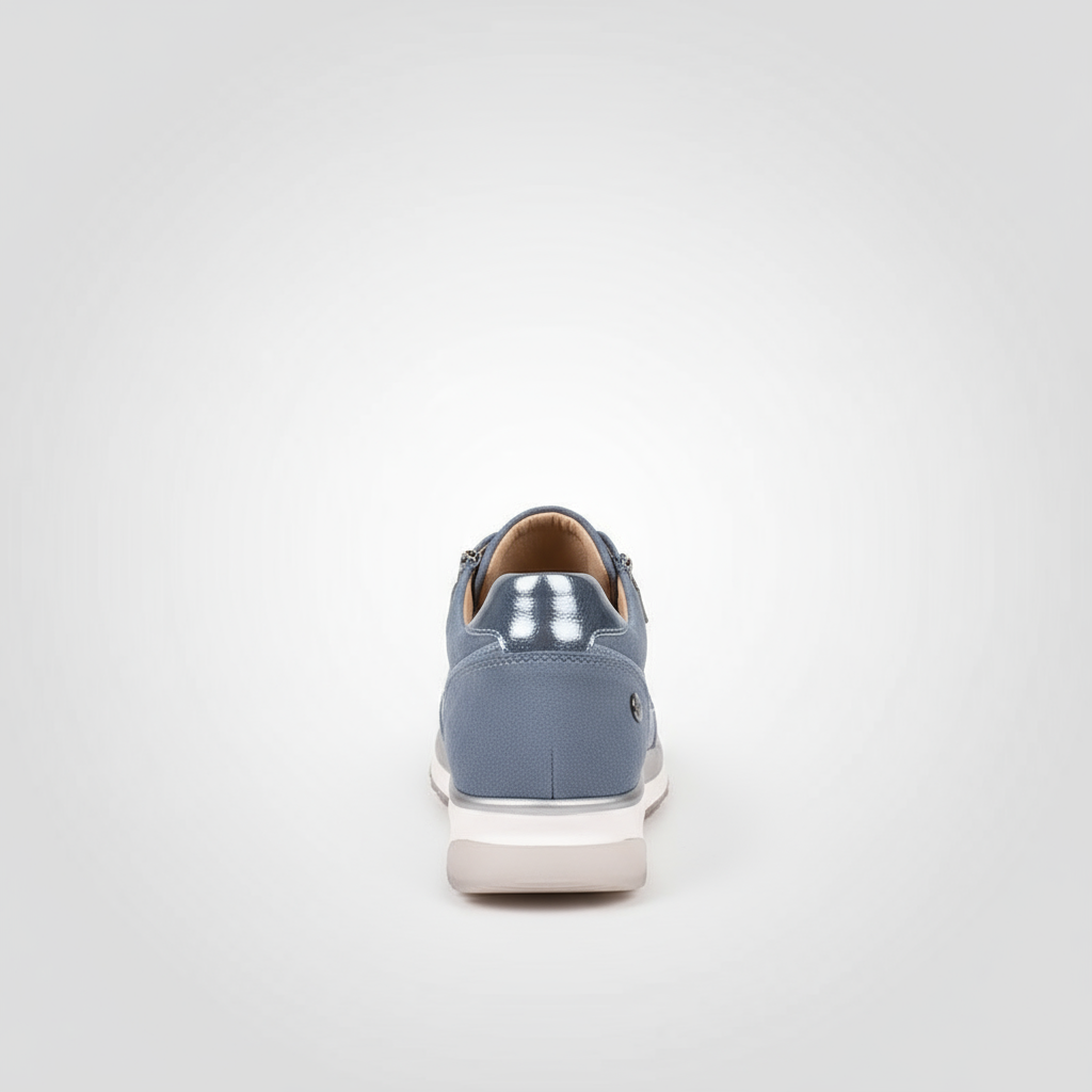 Blue sneaker on a white background