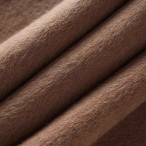 Close-up of brown fabric with a soft texture